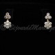 Parure mariage enfant LIA, perles et cristal, structure ton or, détail boucles d'oreilles