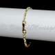 Bracelet mariage 1 rang, cristal et perles, ton or, détail fermoir
