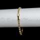 Bracelet mariage 1 rang, ton or, cristal clair, détail fermoir