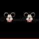 Boucles d'oreilles enfant, Mickey, ton or