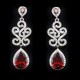 Boucles d'oreilles Keshia, rouge