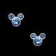 Boucles d'oreilles Mickey, bleu