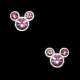 Boucles d'oreilles Mickey, rose