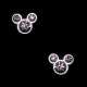 Boucles d'oreilles Mickey, améthyste