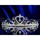 Diademe mariage CHAMADE, cristal, structure ton argent