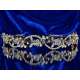 Diademe mariage PASSION, cristal, structure ton or