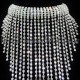 Parure mariage SENSUALITÉ, cristal, structure ton argent, détail collier