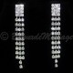 Parure mariage SENSUALITÉ, cristal, structure ton argent, détail boucles d'oreilles