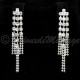Parure mariage DIVINE, cristal, structure ton argent, détail boucles d'oreilles